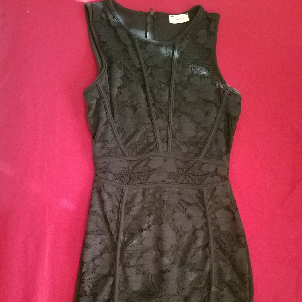 Black Lace Mini Dress